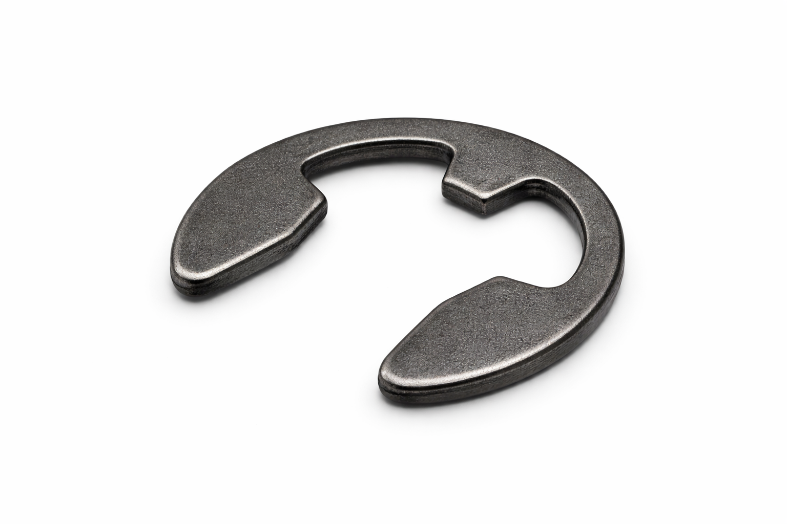 Home close up of a metallic e clip